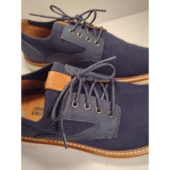 Johnston & Murphy Men\'s Navy Upton Knit Plain Toe Derby Oxford Shoes 8.5M NWOB main image 8